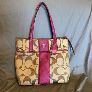 Coach Signature Strip Purse